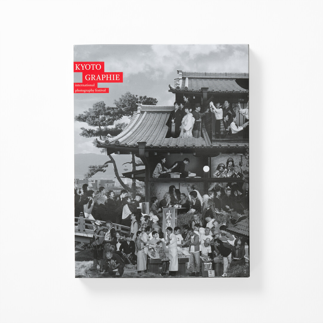 The Kyotographie 2025 Catalogue cover with black and white photography from Japan House London.