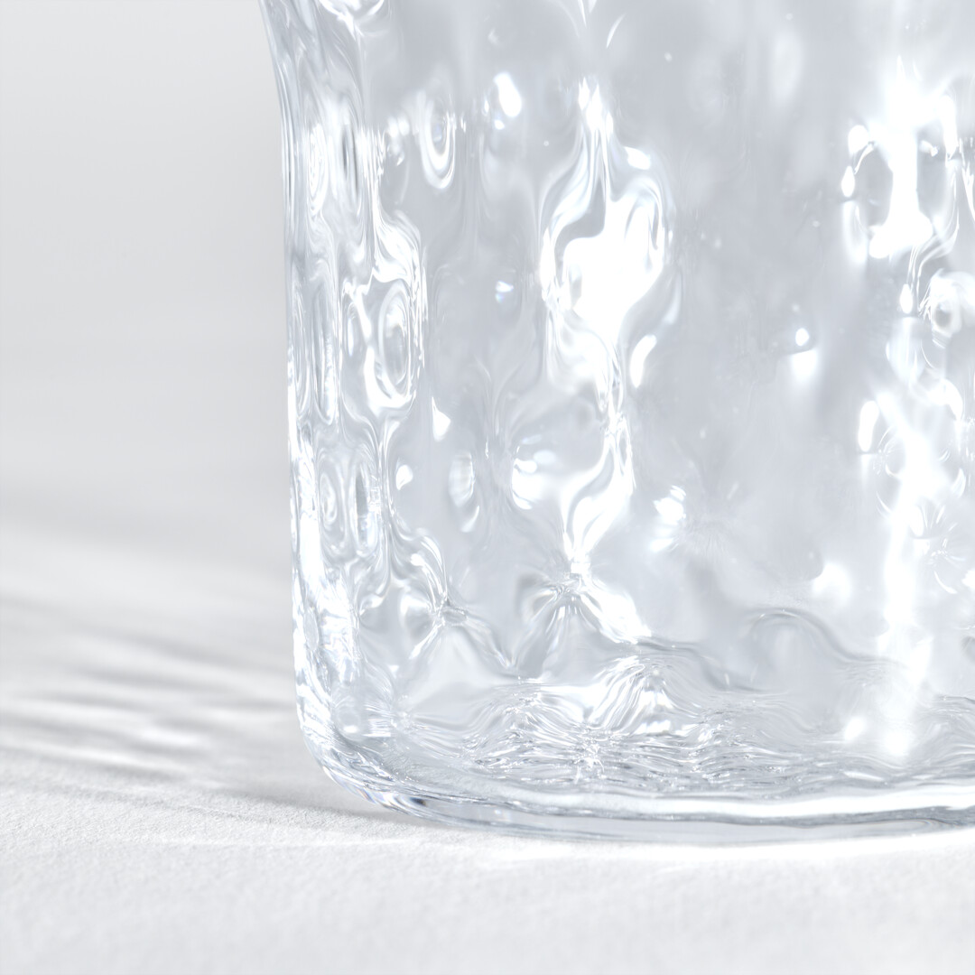 Whisky Glass Katachi with rippled glass walls from Japan House London.