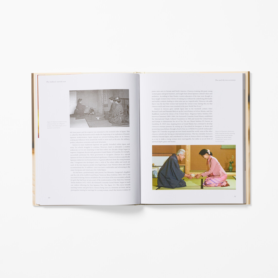 A spread of the book The Teabowl from Japan House London.