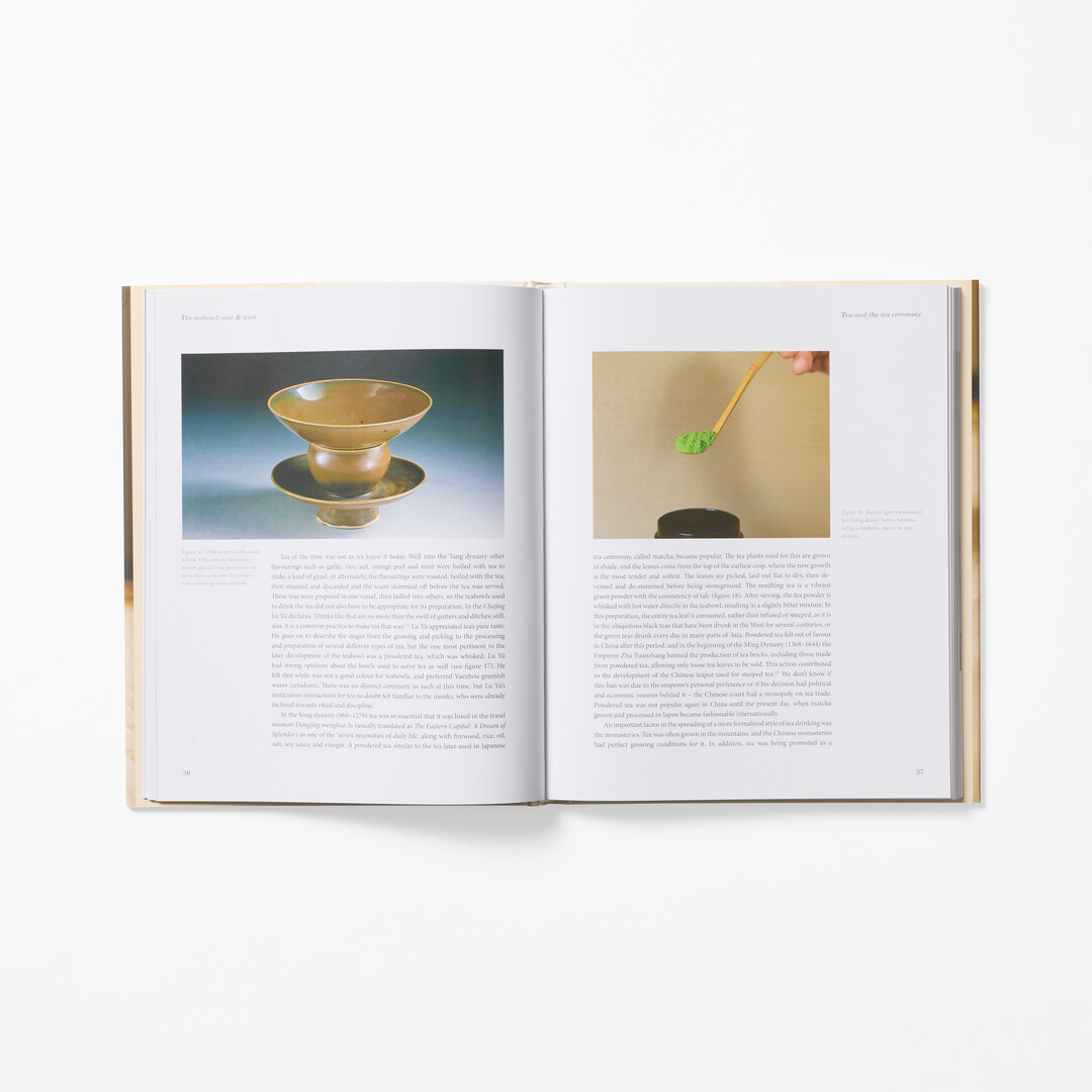 A spread of the book The Teabowl from Japan House London.