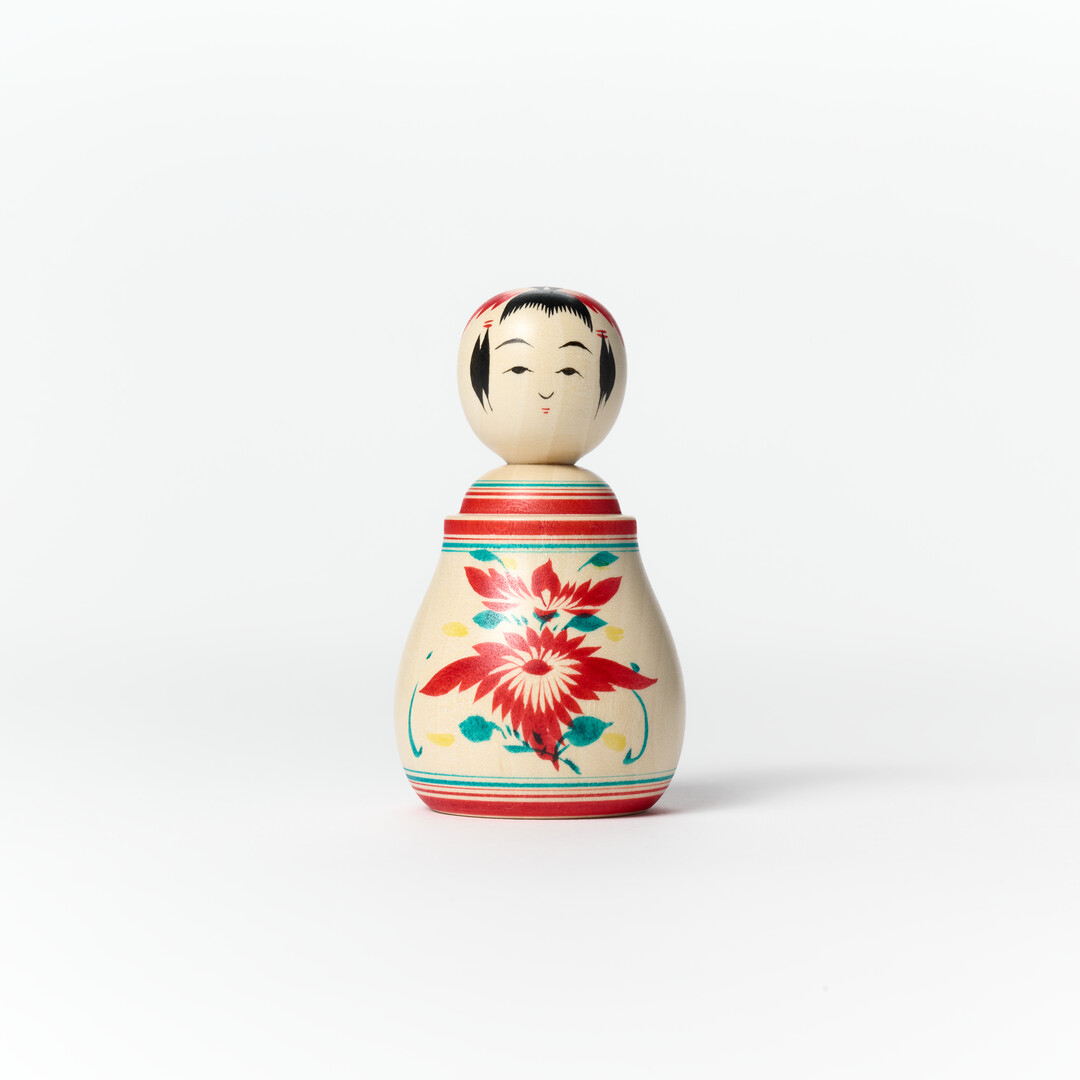 Naruko Wooden Kokeshi Doll Nemariko in Small