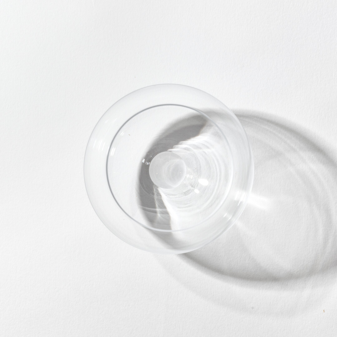 A rounded whisky glass from Whisky Glass Set - Relax by Sugahara Glass from Japan House London