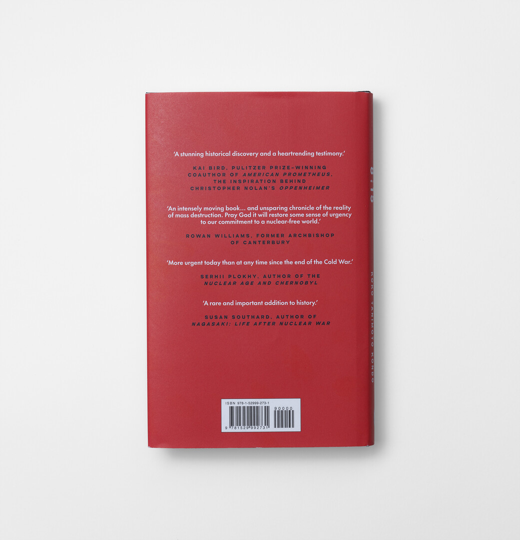 The back cover of book Hiroshima, 8:15: The Lost Memoir from Japan House London.