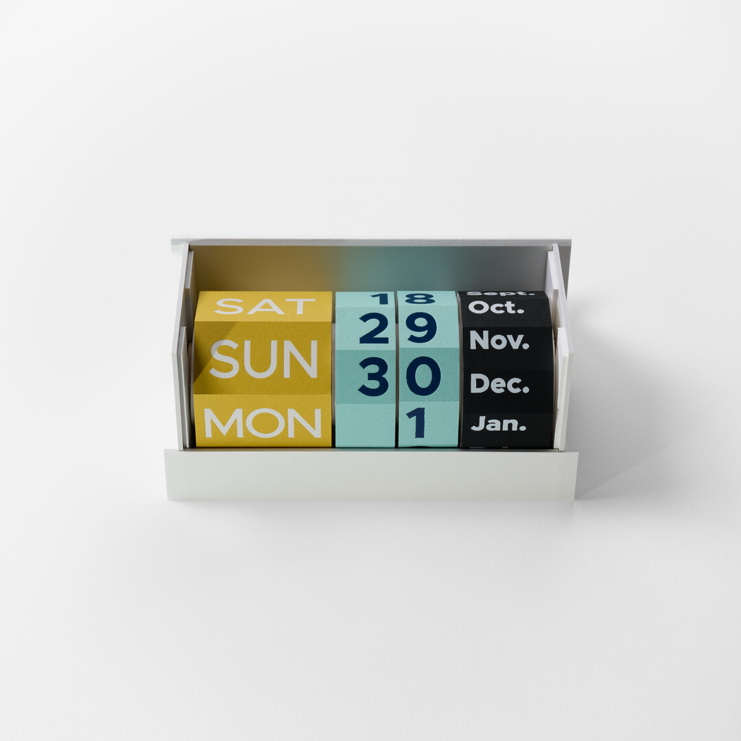 White Paper Perpetual Calendar by Mlorita Corporation from Japan House London.