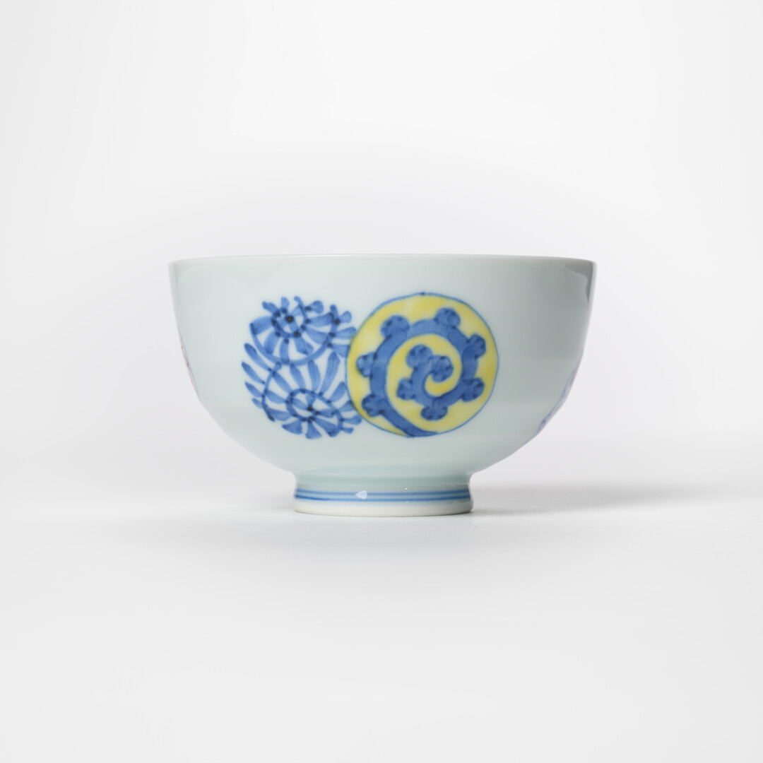 Arita Porcelain Donburi Bowl with Marumon Pattern by Keizangama from Japan House London.