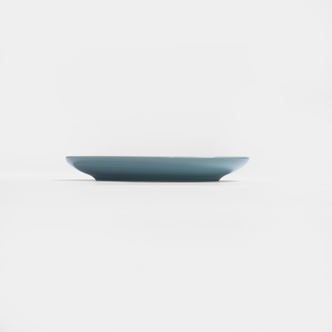 Small Grey Porcelain plate from series Petra by Hakusan from Japan House London.