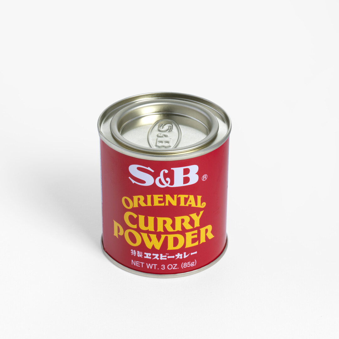 A red can of S&B Curry Powder from Japan House London.
