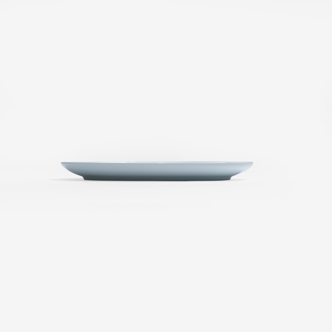 Large white Porcelain plate from series Petra by Hakusan from Japan House London.