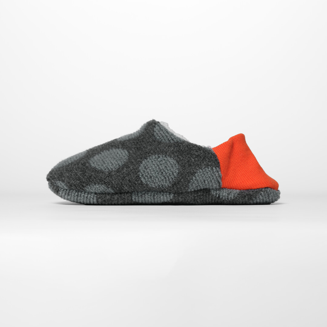 Merippa Slippers Dot Pile x Sheep Boa Orange from Japan House London.