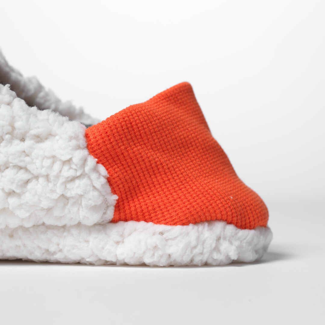 Merippa Slippers Dot Pile x Sheep Boa Orange from Japan House London.