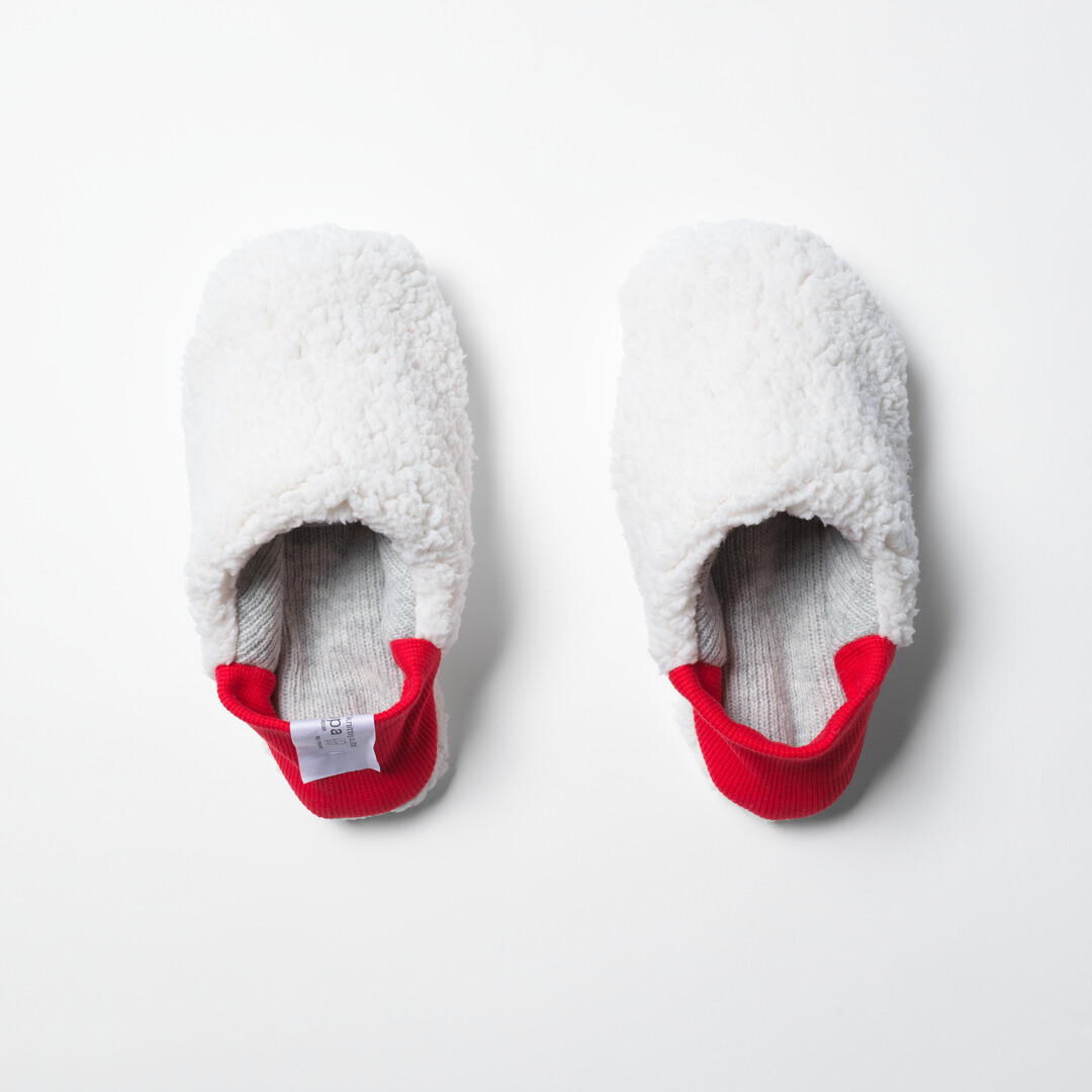 Merippa Slippers Quarter Knit Sheep Boa from Japan House London.