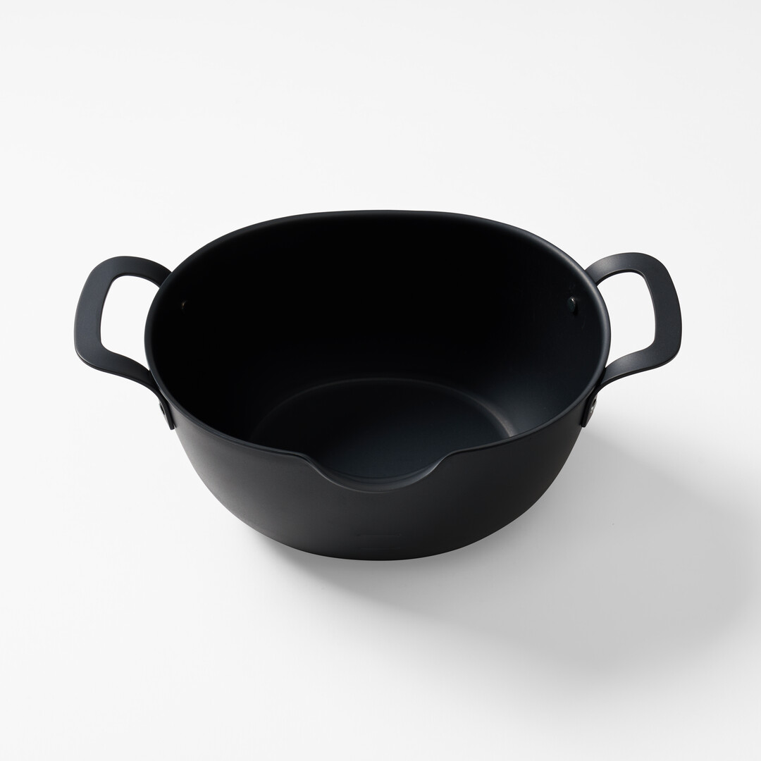 Aikata Black Steel Deep Frying Pot from Japan House London.