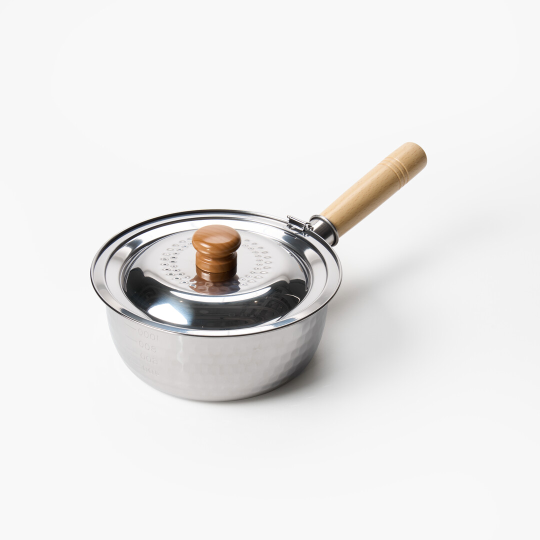 Stainless Steel Yukihira Sauce Pan 16 cm with lid from Japan House London.