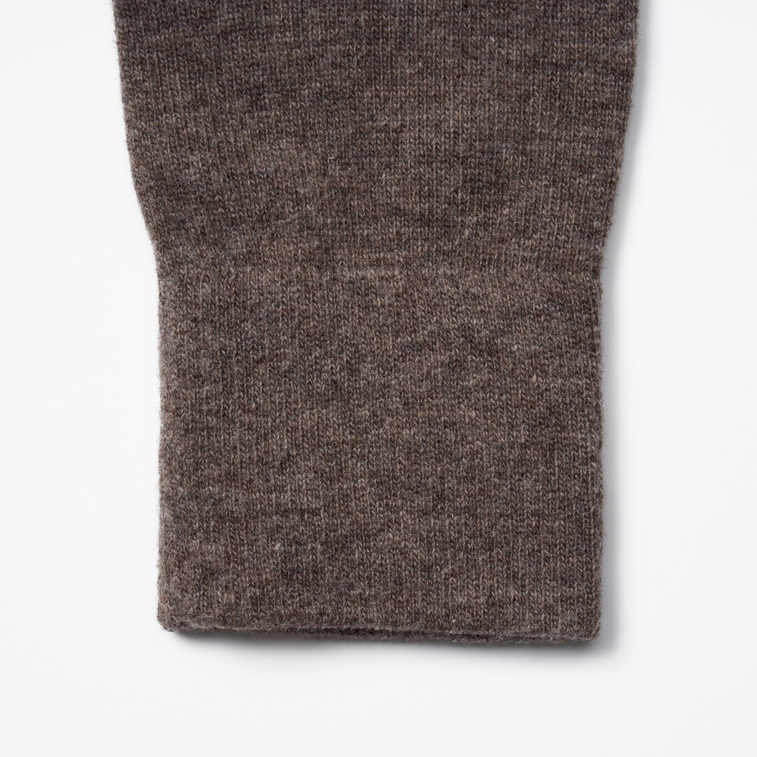 Brown Merino Wool Gloves from Japan House London.