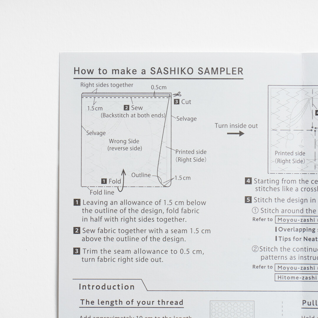 Linen Handkerchief Sashiko Kit from Japan House London.