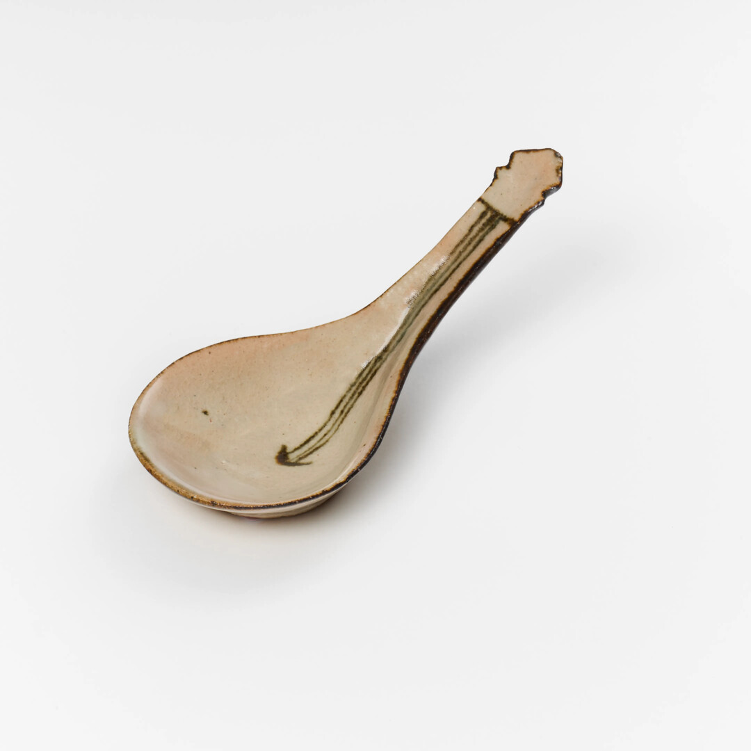 Glazed Earthenware Chirirenge Serving Spoon & Spoon Stand from Japan House London.