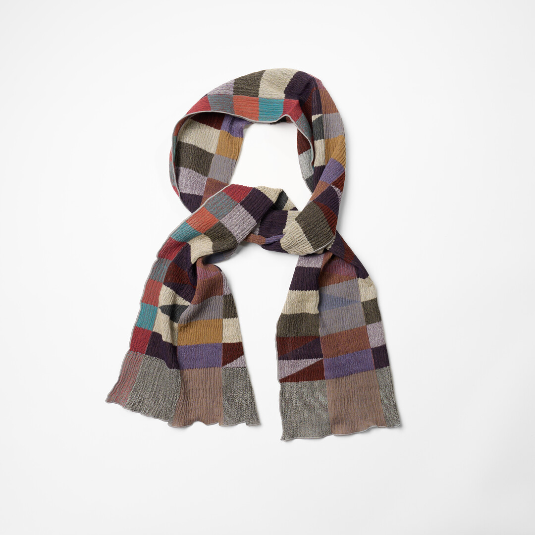 NUNO Wool Scarf Rhombus Half size from Japan House London.