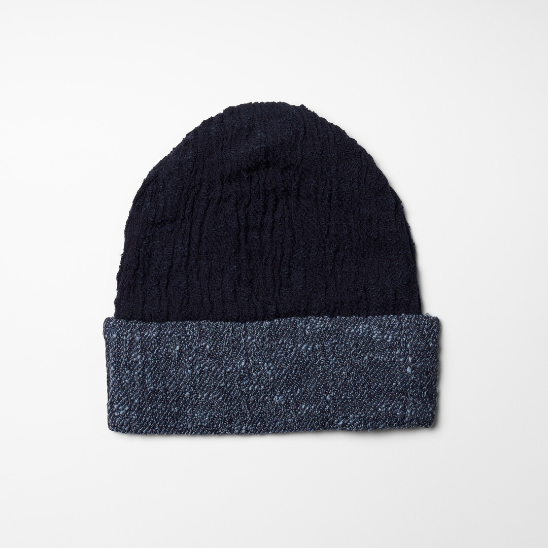 8-Way Cotton Cap in Navy Blue from Japan House London.